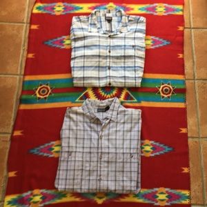 Lot 2 Patagonia Mens Plaid Front Button Shirts  XL